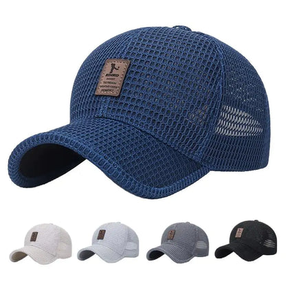 Mesh Curved-Brim Cap