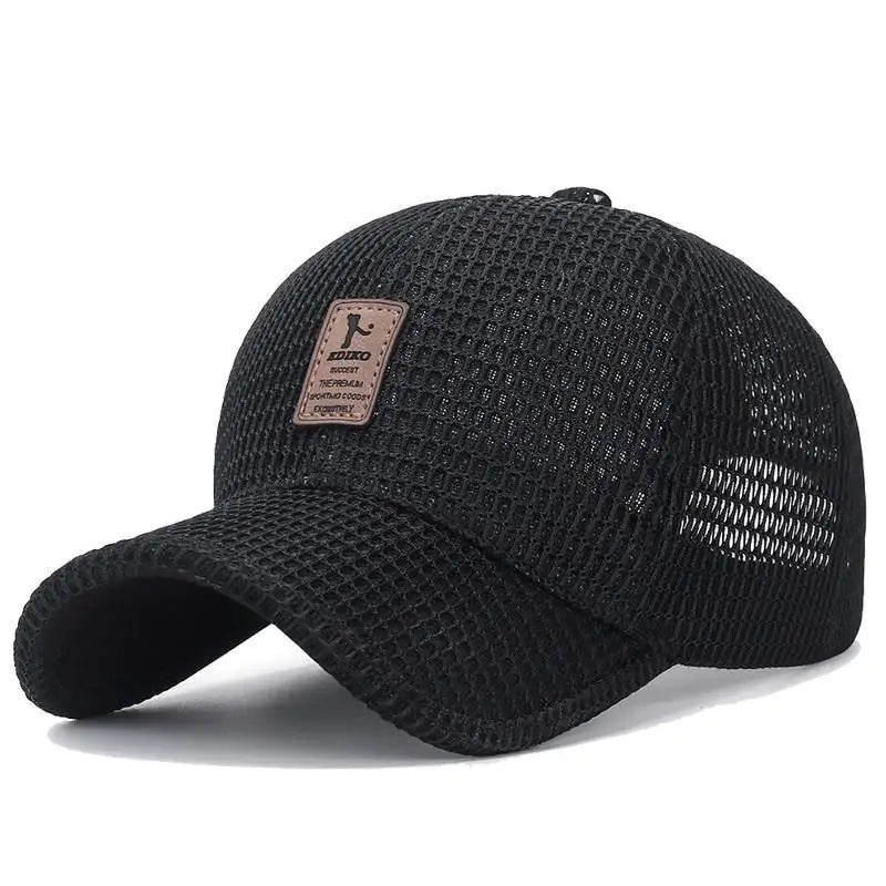 Mesh Curved-Brim Cap