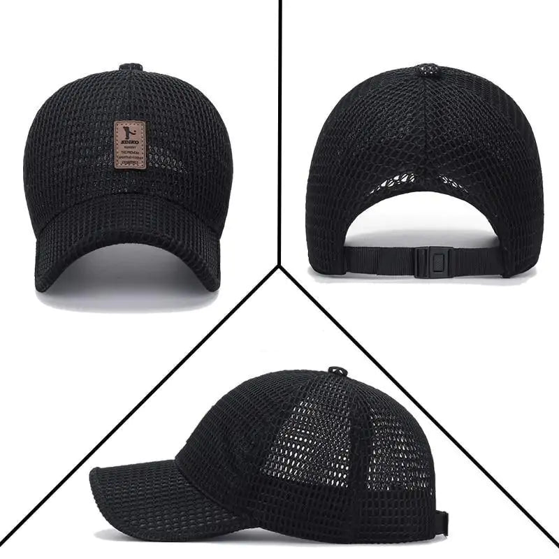 Mesh Curved-Brim Cap